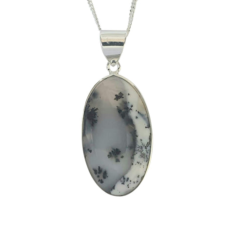 Gaius Merlinite Silver Pendant and Chain