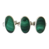 Conifer Malachite Silver Rings