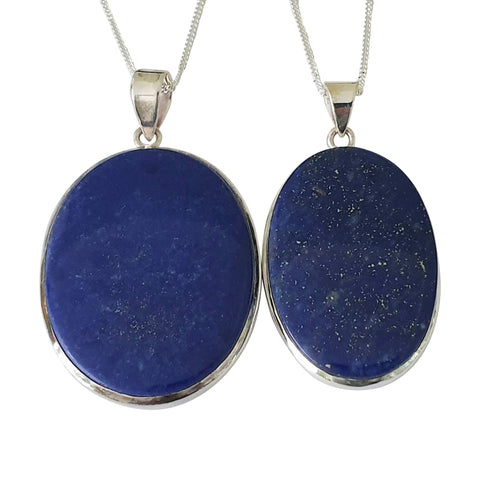 Cosmic Lapis Lazuli Silver Pendant with Chain