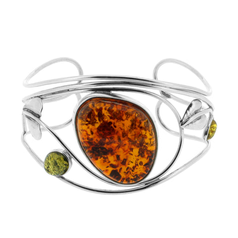 Leafy Amber Bangle