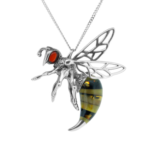 Silver Bee Necklace