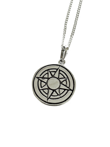 Silver Compass Necklace