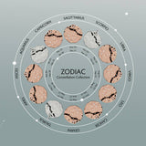 Zodiac Constellation Necklace in Silver, Rose Gold Plated