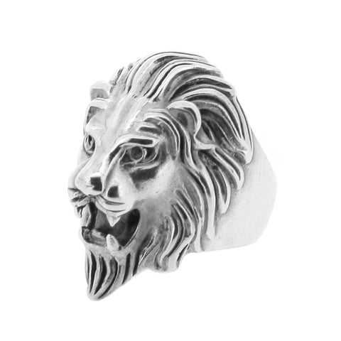 Large Silver Lion Mara Ring