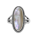 Mother of Pearl or Paua Shell Braided Ring