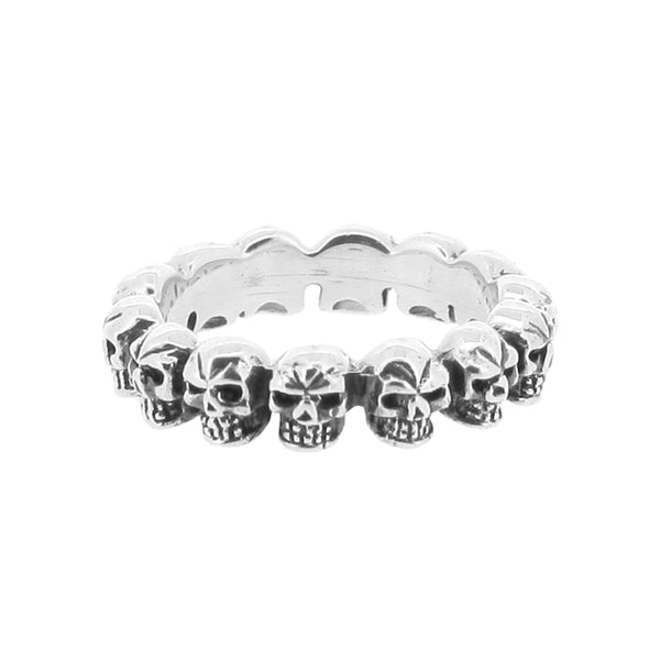 Skull sales band ring
