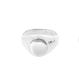 Oval  Silver Signet Ring
