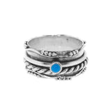 Turquoise Silver Spinning Ring