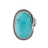 Silver Vine & Turquoise Ring