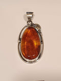 Ornate Cognac Amber Pendant