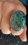 Mottled Azurmalachite Silver Ring