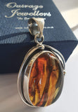 Organic Cognac Amber Pendant