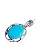 Gossamer Turquoise Silver Pendant and Chain