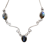 Freya Labradorite Silver Necklace