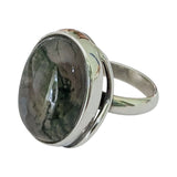 Verdure Moss Agate Silver Ring