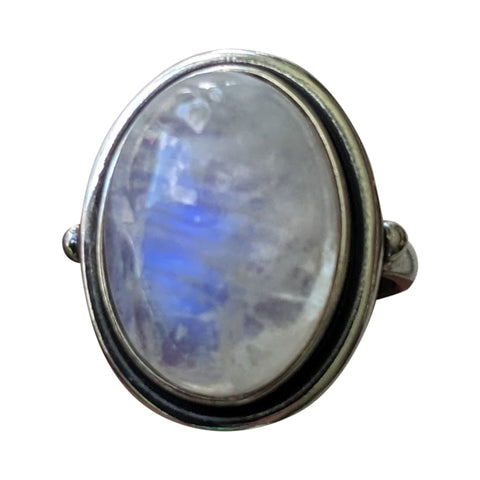 Tsuki Moonstone Silver Ring