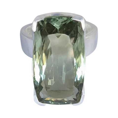 Kakariki Green Amethyst Silver Ring
