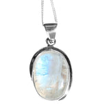 Mwandamo Moonstone Silver Pendant and Chain