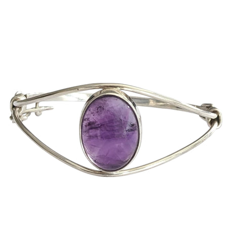 Vasilikos Amethyst Silver Bangle
