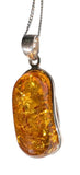 Igolide Amber Silver Pendant and Chain