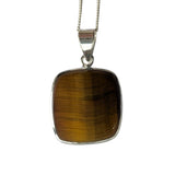 Ngeru Tiger`s Eye Silver Pendant and Chain