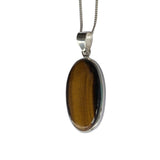 Goyang Tiger¬s Eye Silver Pendant and Chain