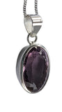 Serikali Faceted Amethyst Silver Pendant and Chain