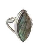 Labradorite Marquise Silver Ring