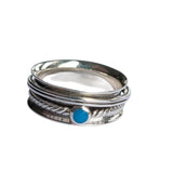 Turquoise Silver Spinning Ring