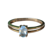 9ct Yellow Gold Aquamarine Ring