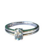 9ct White Gold Aquamarine Ring