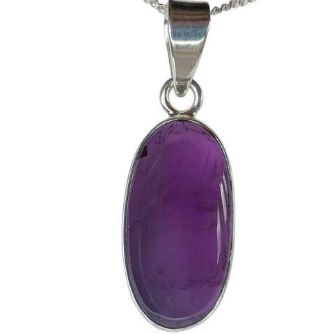 Ipulamu Amethyst Silver Pendant and Chain