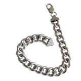 Heavy Curb Chain Silver Bracelet 21.5cm