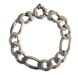 Figaro Cut Silver Bracelet 21.5cm (8.5ins)