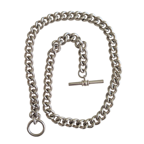 Heavy Silver Curb Chain 18 inches -  97 grams