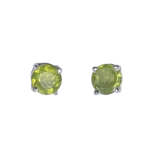 Jani Peridot silver studs