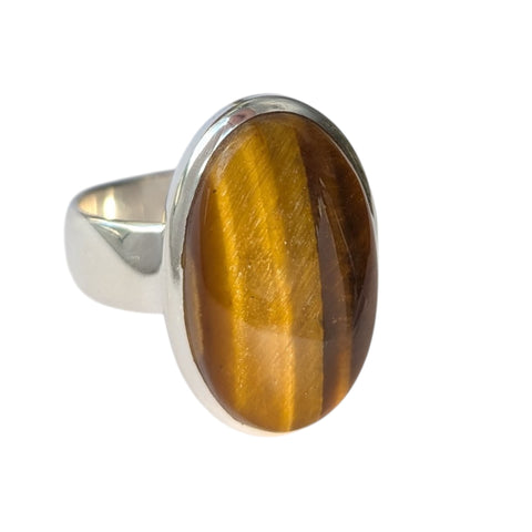 Kissa Tiger`s Eye Silver Ring