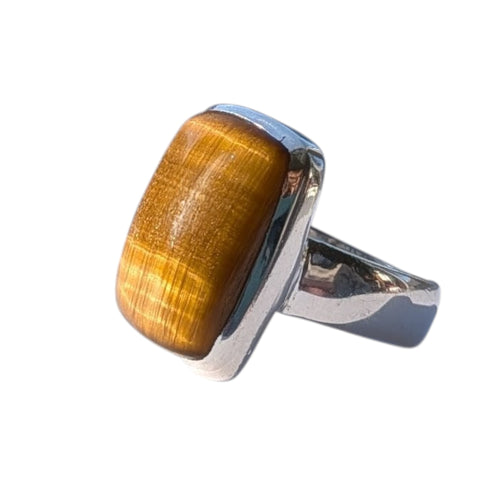 Kotek Tiger`s Eye Silver Ring