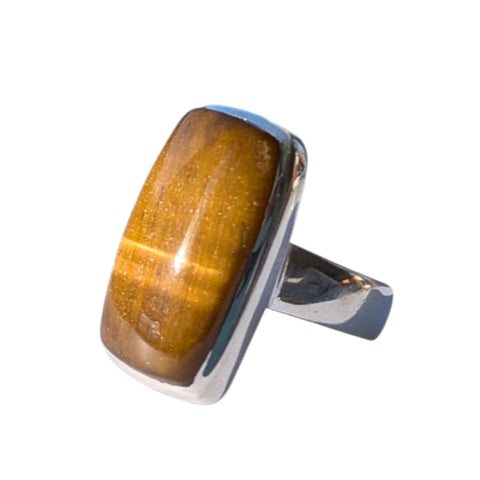 Kutu Tiger`s Eye Silver Ring