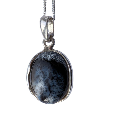 Caradoc Merlinite Silver Pendant and Chain