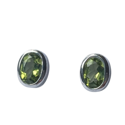 Asten Peridot Silver Studs
