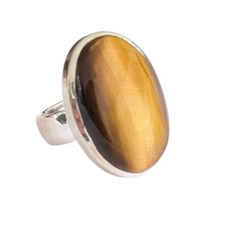 Katte Tigers Eye Silver Ring