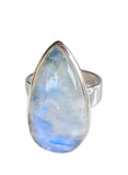 Osupa Blue Moonstone Silver Ring