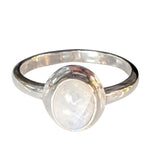Halo Moonstone Silver Ring