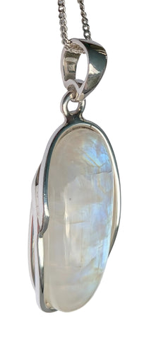 Artemis Moonstone Silver Pendant and Chain