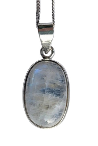 Aegea Moonstone Silver Pendant and Chain