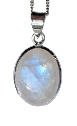 Selene Moonstone Silver Pendants with chain