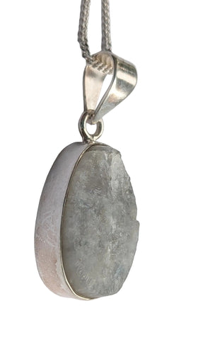 Alami Natural Moonstone Silver Pendant and Chain