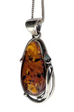 Melissa Amber Silver Pendant and Chain