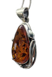 Kallis Amber Silver Pendant and Chain